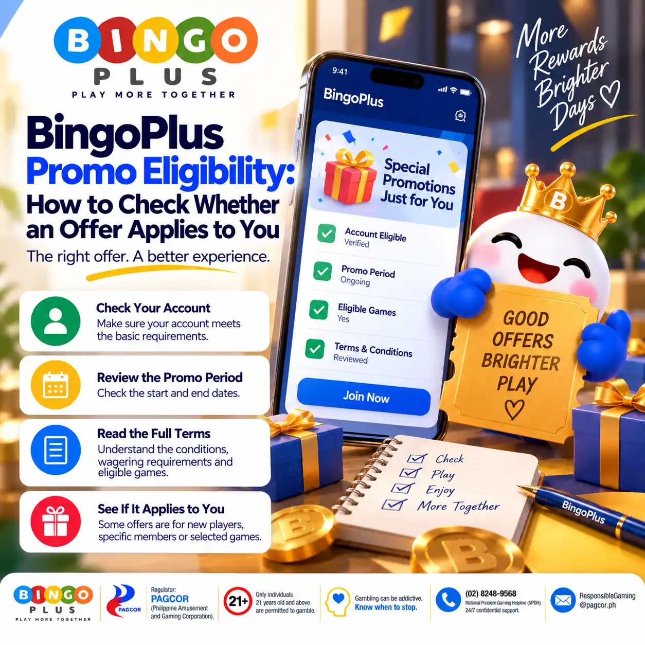 How to check whether a BingoPlus promotion applies to your account