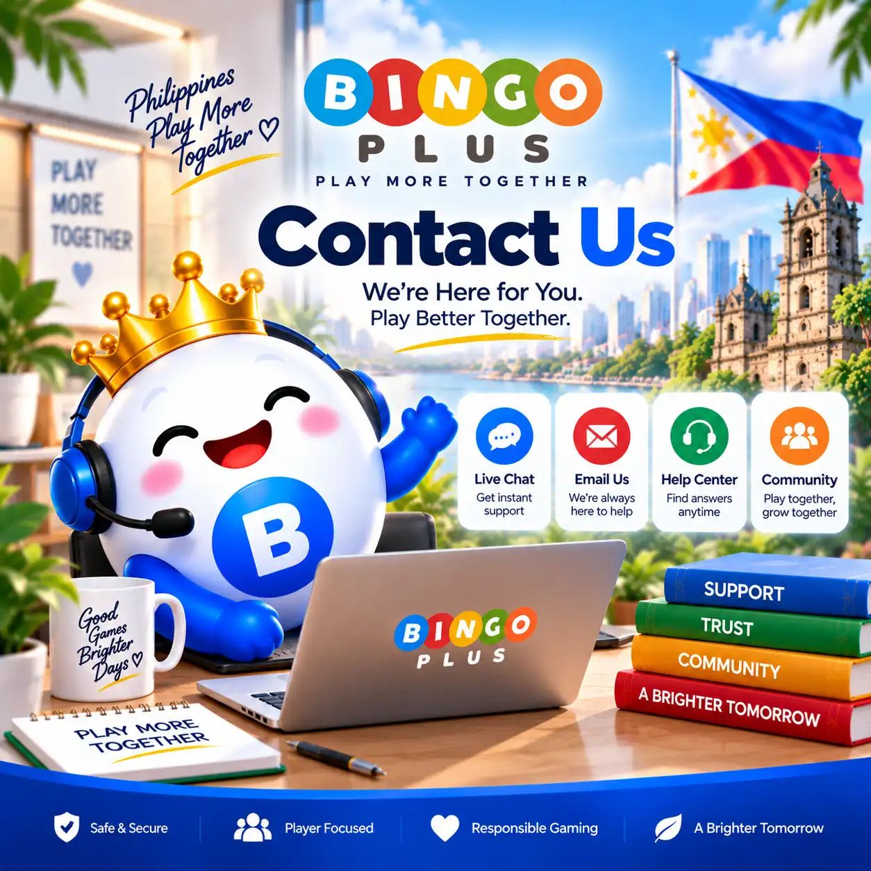Contact BingoPlus for support and official inquiries